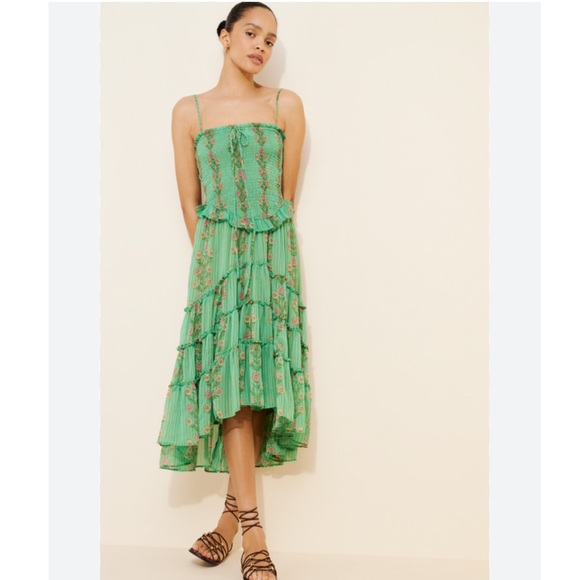 Alejandra Midi Dress
NWOT
Free People
Color: Green Combo - Picture 8 of 11